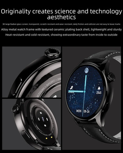 2025 new smartwatch with heart rate monitor, stress monitor, blood oxygen monitor, NFC, waterproof sports brace