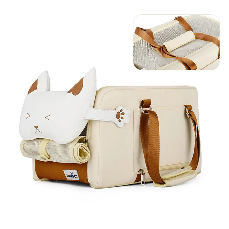 Pet car bed portable central control pet bed portable one shoulder outdoor pet bed