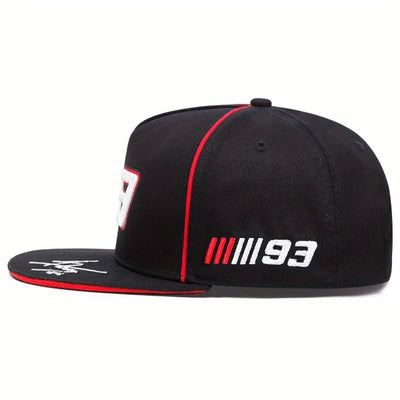 Fashionable men's and women's flat brimmed hats, casual, street style, 93 embroidered hip-hop hats, baseball caps