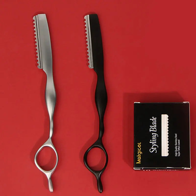 GearKulture Stainless Steel Straight Shaving Razor