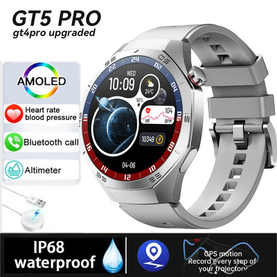 2025 New Smart Watch S5 Men's Outdoor Sports 100+Sport Modes IP68 Waterproof Watches AMOELD HD Screen Smartwatch Android IOS