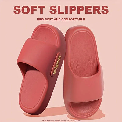 Women's Soft Slippers Thick-Soled Anti-Slip Indoor Outdoor Home Bathroom Relaxing Comfortable Cushioned Sandals，slippers woman