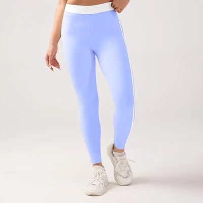 Yoga Set Women Gym Bra Top Leggings Two Piece Set Stripy Colorblock Sport Fitness Tracksuit Pilates Training Active Wear