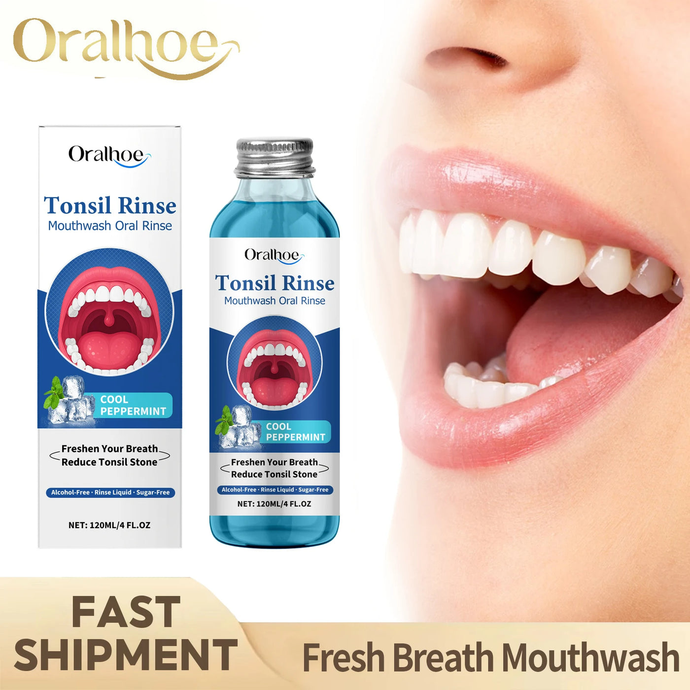 GearKulture Alcohol-Free Mouthwash for Fresh Breath
