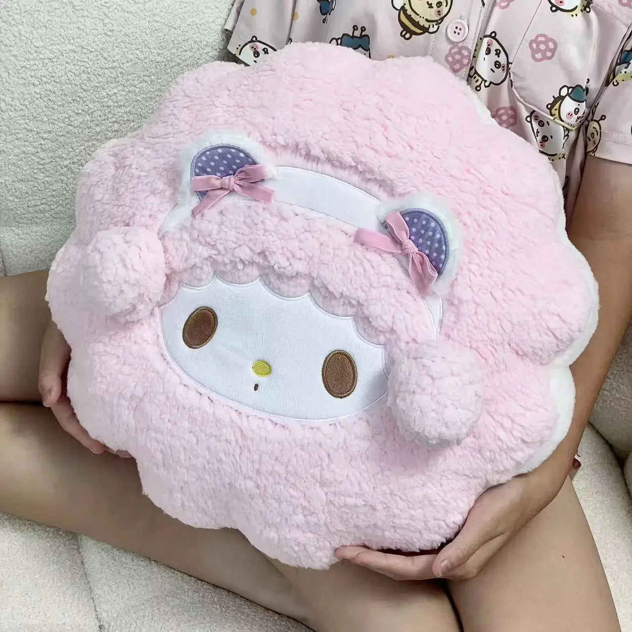 Sanrio Thickened My Melody Throw Pillow Stuffed My Sweet Piano Sofa Bed Back Cushion Seat Cushion Home Decor Cuddly Plushies