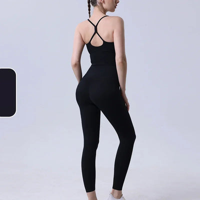 2 Piece Yoga Clothes Women's Tracksuit Athletic Wear Pilates Fitness Suit Gym Workout Push Up Clothes Sports Bra Leggings Suit👚